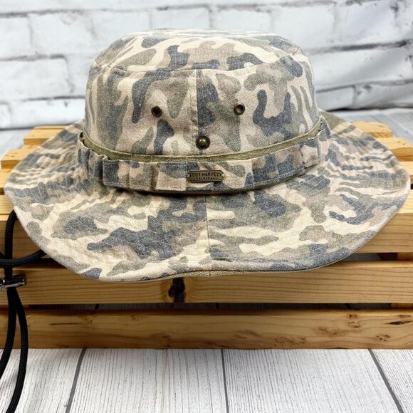 Vintage Guy Harvey Camo Convertible Bucket Boonie Fishing Hat - Picture 4 of 7